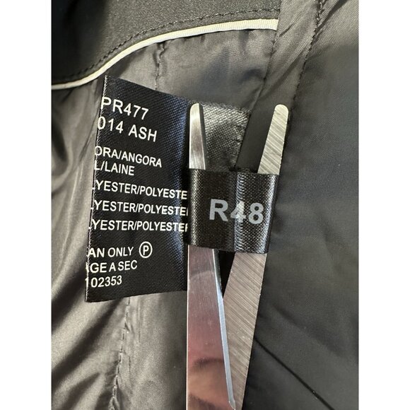 Sanyo Jacket Mens 48R Gray Angora Wool Pea Car Coat‎ Liner Vest - Picture 13 of 16